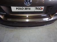Volkswagen Polo (15–) Накладка на задний бампер (лист шлифованный)